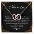 To My Mother In Law Thank You For Raising The Man I Love Heart Necklace Interlocking Hearts Necklace