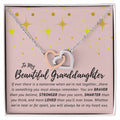 To My Beautiful Granddaughter - Interlocking Hearts Necklace [Soq4-26]