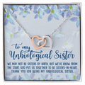 Unbiological Sister Soul Sister Big Little Sorority Sister In Law Step Sister Best Friend Gift Interlocking Hearts Necklace