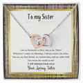 To My Sister Interlocking Hearts Necklace