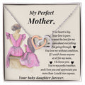 Wedding Gift For Mother - You'Re My Perfect Mother And I Love You And Appreciate You More Than I Could Ever Express Interlocking Hearts Necklace