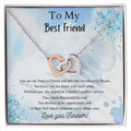 To My Best Friend Interlocking Hearts Necklace