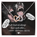 I Love You Bestie - Hearts Necklace Interlocking Hearts Necklace