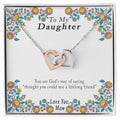 Mother-Daughter 'Your Are God'S Way' Necklace Interlocking Hearts Necklace