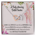 Ballet Teacher Interlocking Hearts Necklace