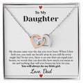 Dream Come True Daughter Love Necklace Interlocking Hearts Necklace