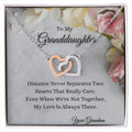 To My Granddaughter Interlocking Hearts Necklace