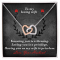 Priceless Wife Interlocked Hearts Necklace Interlocking Hearts Necklace