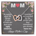 Happy Mother'S Day Mom Interlocking Hearts Necklace