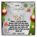 Christmas Necklace From Dad To Daughter Interlocking Hearts Necklace