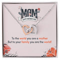 Interlocking Hearts Necklace For Mother'S Day