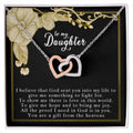 To My Daughter Interlocking Hearts Necklace