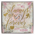 Always & Forever For My Wife Interlocking Hearts Necklace