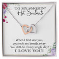 Gift For Girlfriend- Interlocking Heart Necklace Interlocking Hearts Necklace