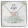 To My Special Wife Interlocking Hearts Necklace Mother'S Day Message Card From Husband