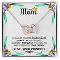 To My Mom Double Hearts Beautyfull Necklace Gift For Mom Mom Gift From Daughter. Interlocking Hearts Necklace