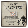 To My Daughter Two Hearts Interlocking Hearts Necklace