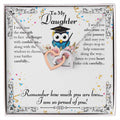 To My Daughter Interlocking Hearts Necklace