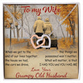 Our Lives Together - Great Gift For Wife Interlocking Hearts Necklace