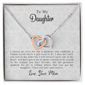 To My Daughter - Now & Forever - Necklace Interlocking Hearts Necklace
