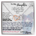 To My Daughter- Interlocking Hearts Necklace