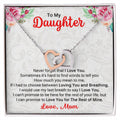 Perfect Gift For Daughter From Mom Interlocking Hearts Necklace