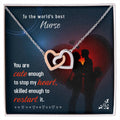 World'S Best Nurse Interlocking Hearts Necklace