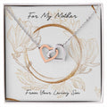 Two Hearts Necklace For My Mother Interlocking Hearts Necklace