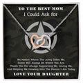 The Best Army Mom - Interlocked Necklace From Daughter Interlocking Hearts Necklace
