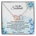 To My Soulmate Interlocking Hearts Necklace