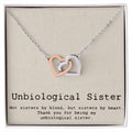 Unbiological Sister Necklace Soul Sister Big Little Sorority Sister In Law Necklace Step Sister Gift Tribe Necklace Best Friend Gift Bff Gift Interlocking Hearts Necklace