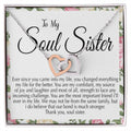 Best Gift For Soul Sister Interlocking Hearts Necklace