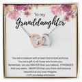 To My Granddaughter Interlocking Hearts Necklace