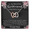Valentine'S Day Gift For Girlfriend Girlfriend Gift Necklace Gift For Girlfriend Unique Valentine'S Day Gift For Her Jewelry Gift Interlocking Hearts Necklace