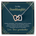 Interlocking Hearts Necklace To My Granddaughter Always Remember You'Re Special