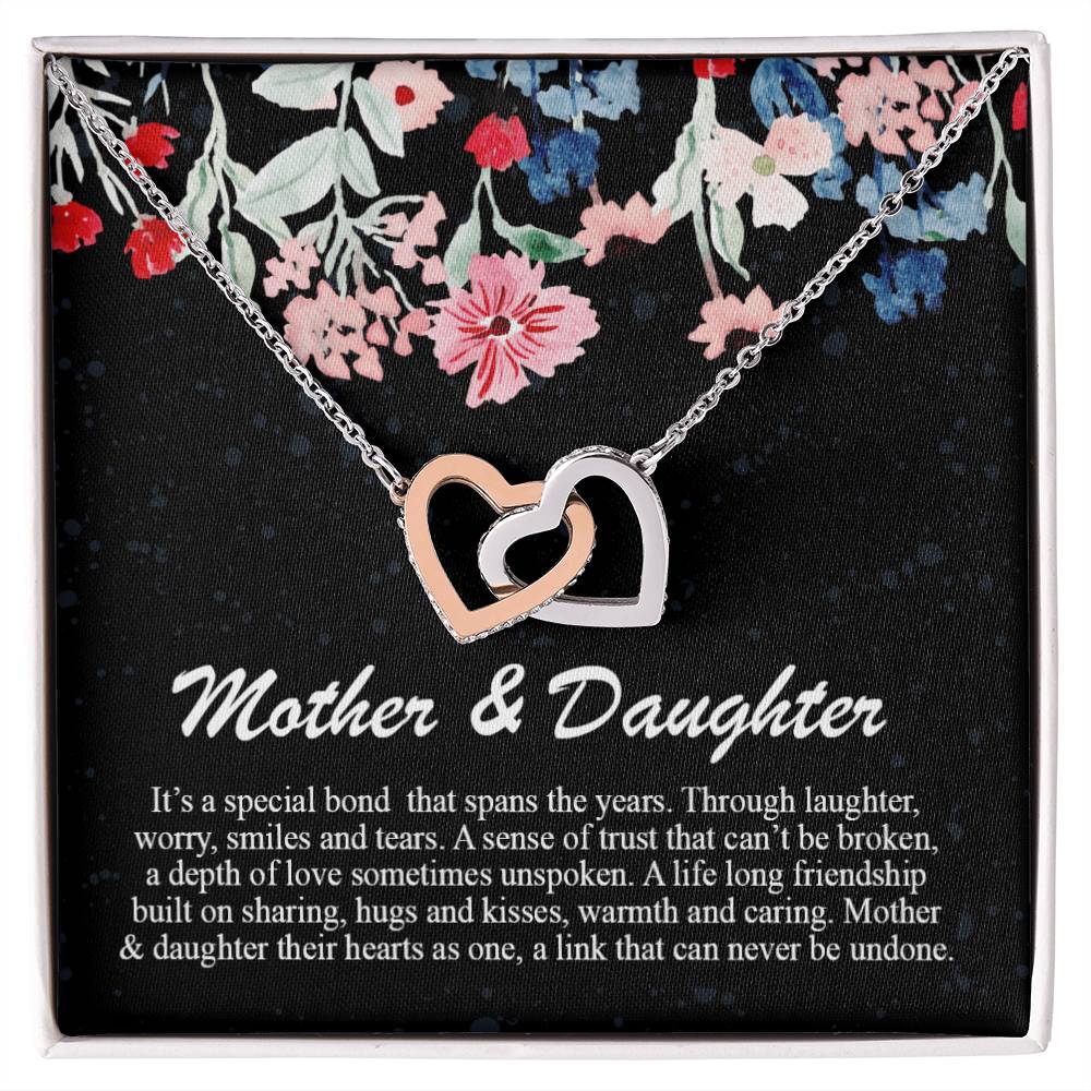 Mother & Daughter Interlocking Hearts Necklace