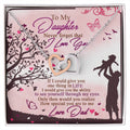 To My Daughter - Never Forget That I Love You - Interlocking Hearts Necklace