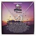 Interlocked Never-Ending Love Necklace For My Loving Graduate Daughter Interlocking Hearts Necklace