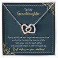 To My Granddaughter May Your Love Grow Stronger Necklace Interlocking Hearts Necklace