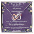 Forever Connected Hearts Necklace To My Daughter - A Never Separated Love - From Mother Interlocking Hearts Necklace