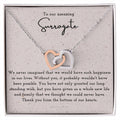 Surrogate Appreciation Gift Surrogate Gift Surrogate Gift With Message Card Surrogate Transfer Day Thank You Gift Interlocking Hearts Necklace