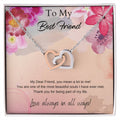 To My Best Friend Interlocking Hearts Necklace
