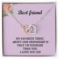 To My Best Friend - Interlocking Hearts - So28 Interlocking Hearts Necklace