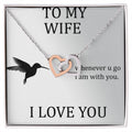 Cool Gift For My Wife Interlocking Hearts Necklace