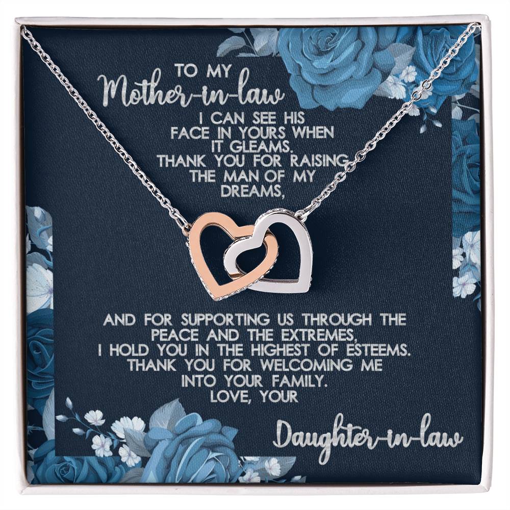 Mother-In-Law Interlocking Hearts Necklace
