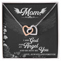 I Asked God For An Angel And He Sent Me You Interlocking Hearts Necklace