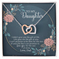 To My Daughter - I Love You For The Rest Of Mine - Necklace Interlocking Hearts Necklace