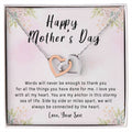 Mother'S Day Gift Necklace From Son On Interlocking Hearts Necklace