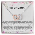 To My Mama - Christmas Gift Interlocking Hearts Necklace