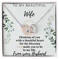 Gift For Wife From Husband Interlocking Hearts Necklace